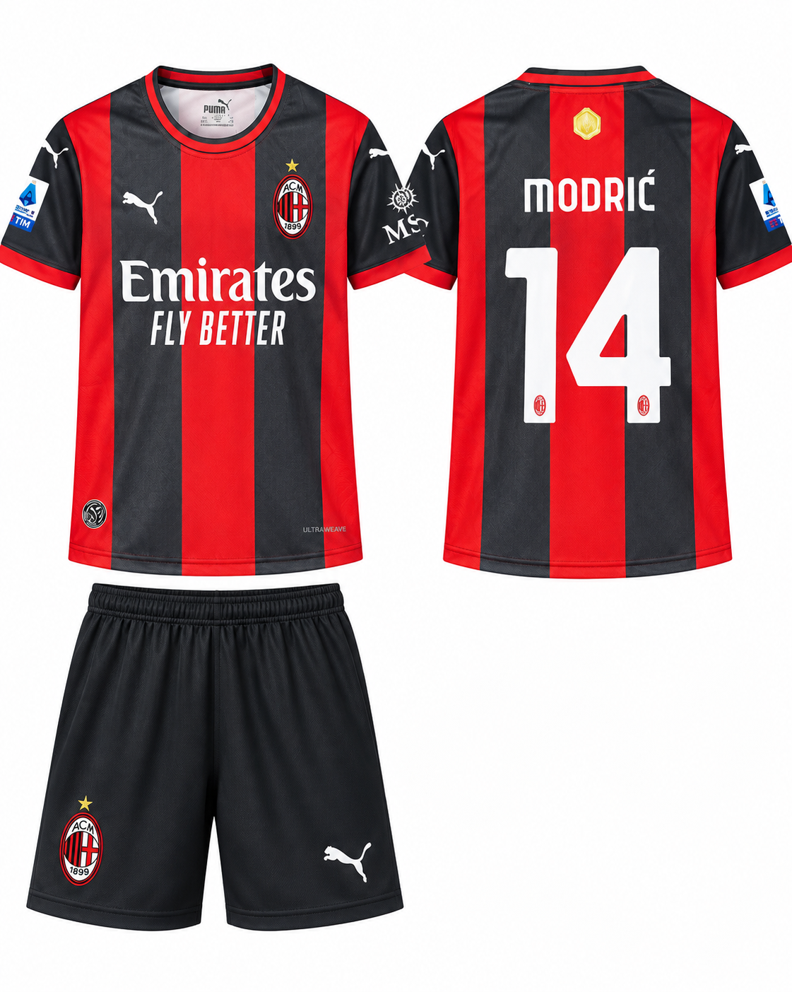 <h1>Детски Футболен Екип На Милан Лука Модрич 14 AC Milan Kids